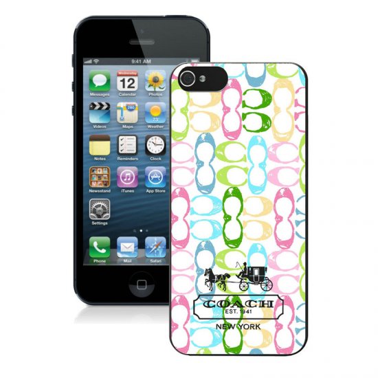 Coach Logo Monogram Multicolor iPhone 5 5S Cases AUG | Women - Click Image to Close